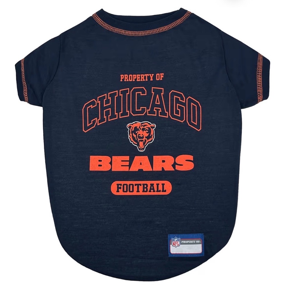 NFL Chicago Bears Dog T-Shirt for Pets, Size M Officially Licensed Pet Shirt